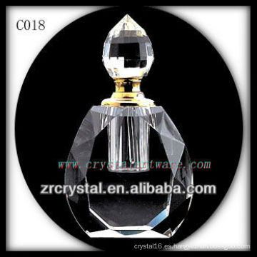 Bonita botella de perfume de cristal C018